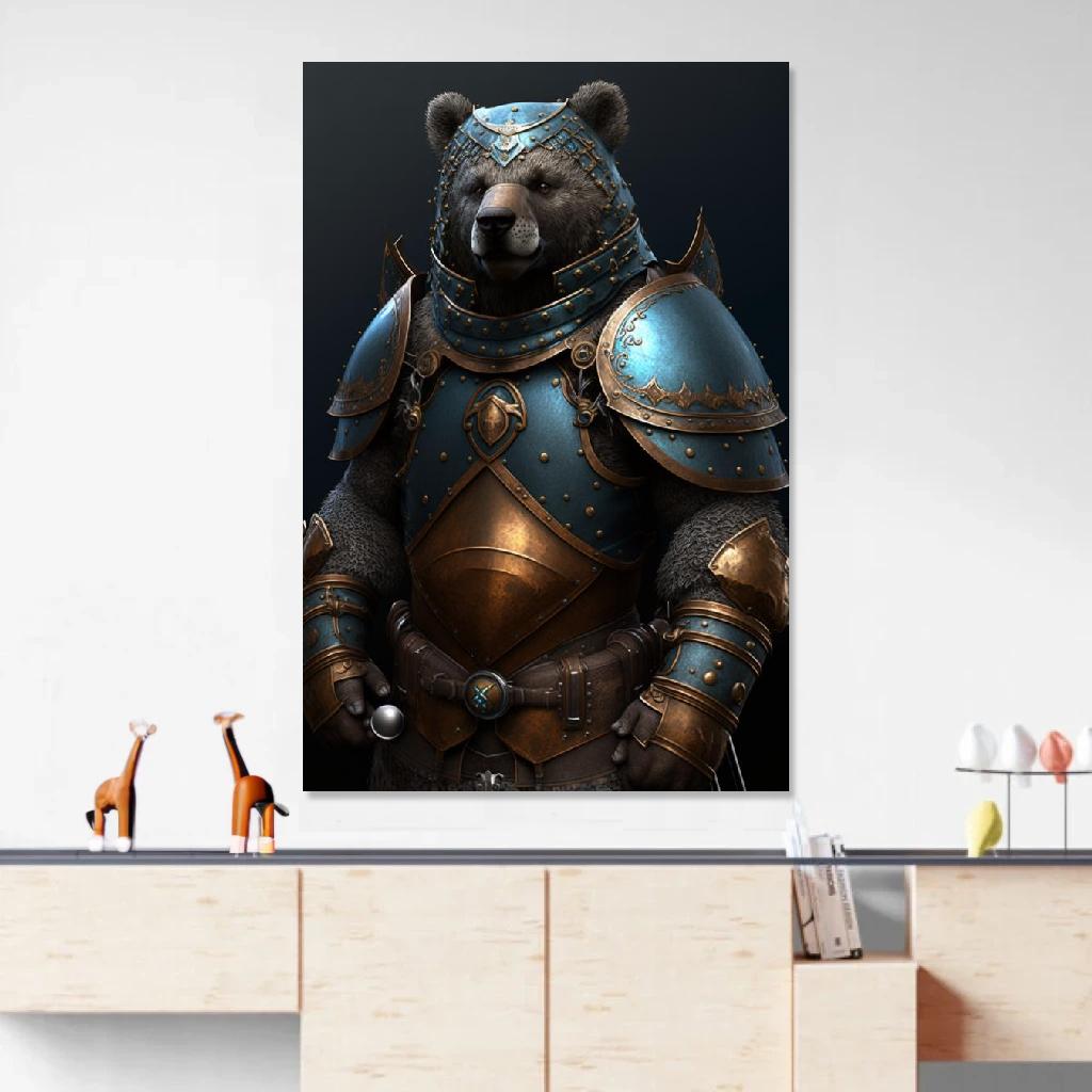Picture of Bear Armor au dessus d'un meuble bas