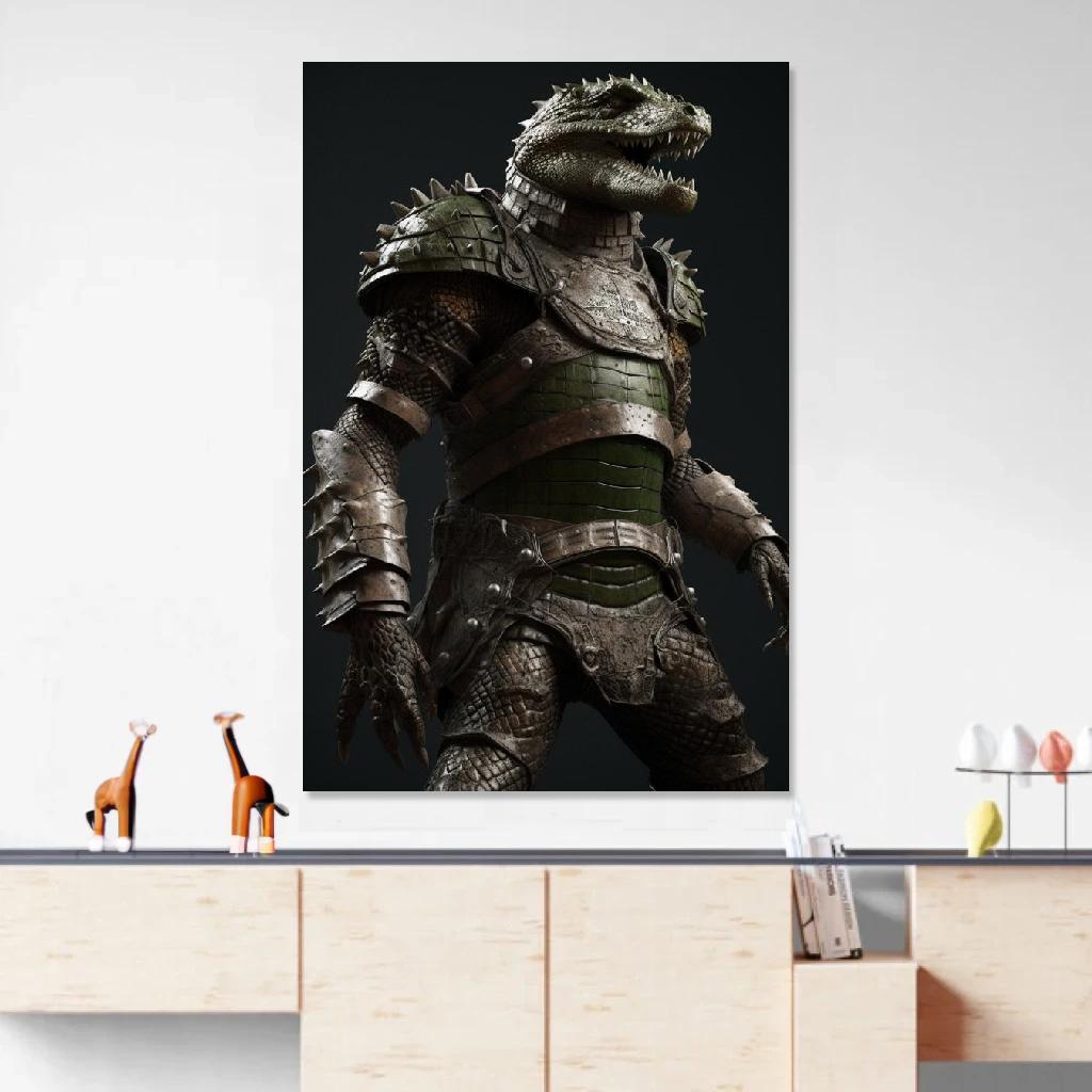 Picture of Crocodile Armor au dessus d'un meuble bas